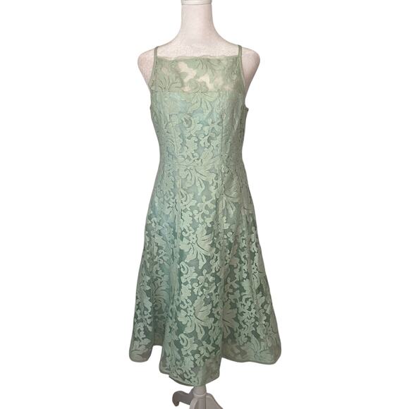 Nanette Lepore light green sleeveless a-line midi dress size 6 - Picture 1 of 14